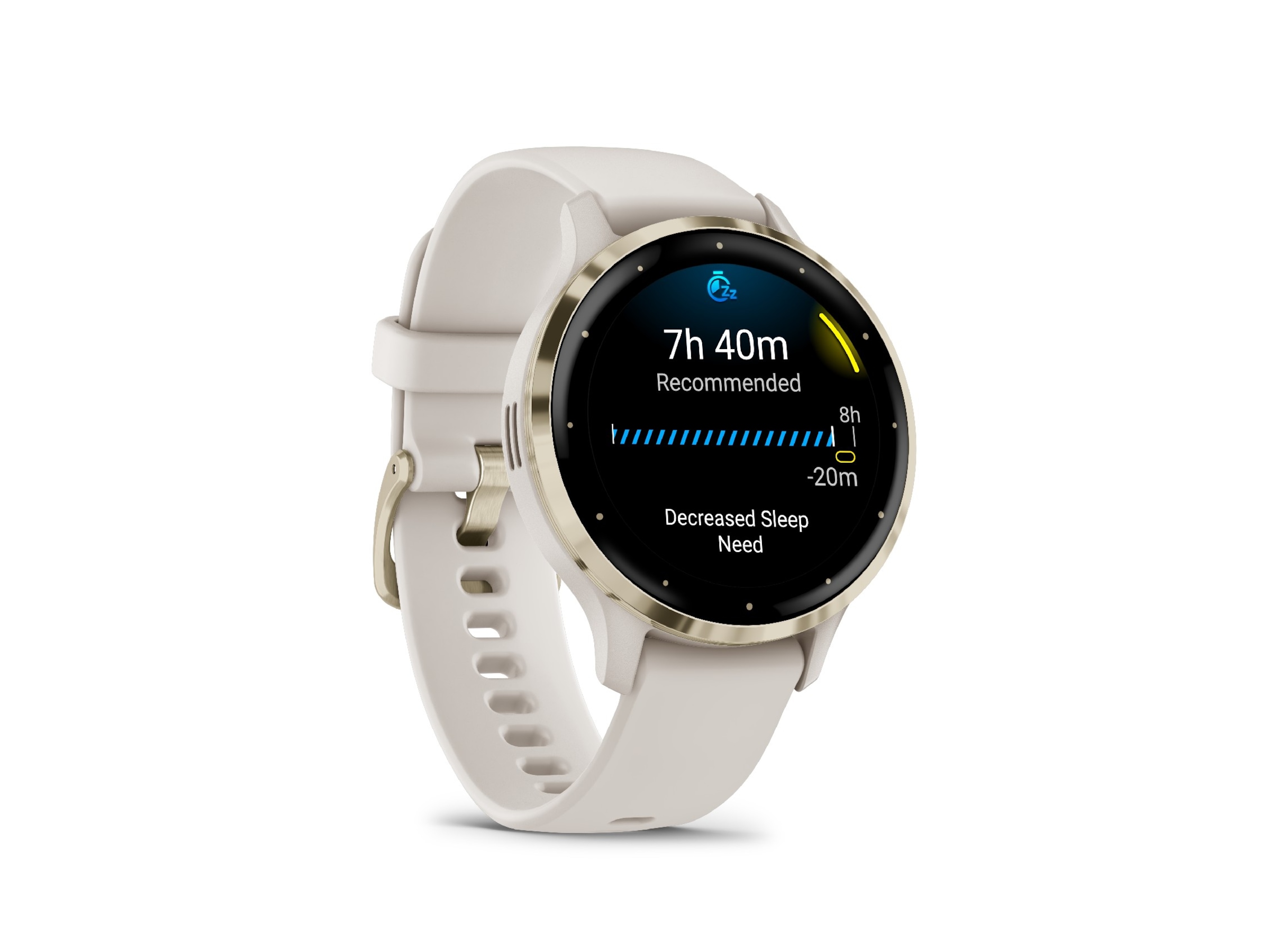 Garmin Venu S Mm Gps Ivory Soft Gold Smartklokker Komplett No