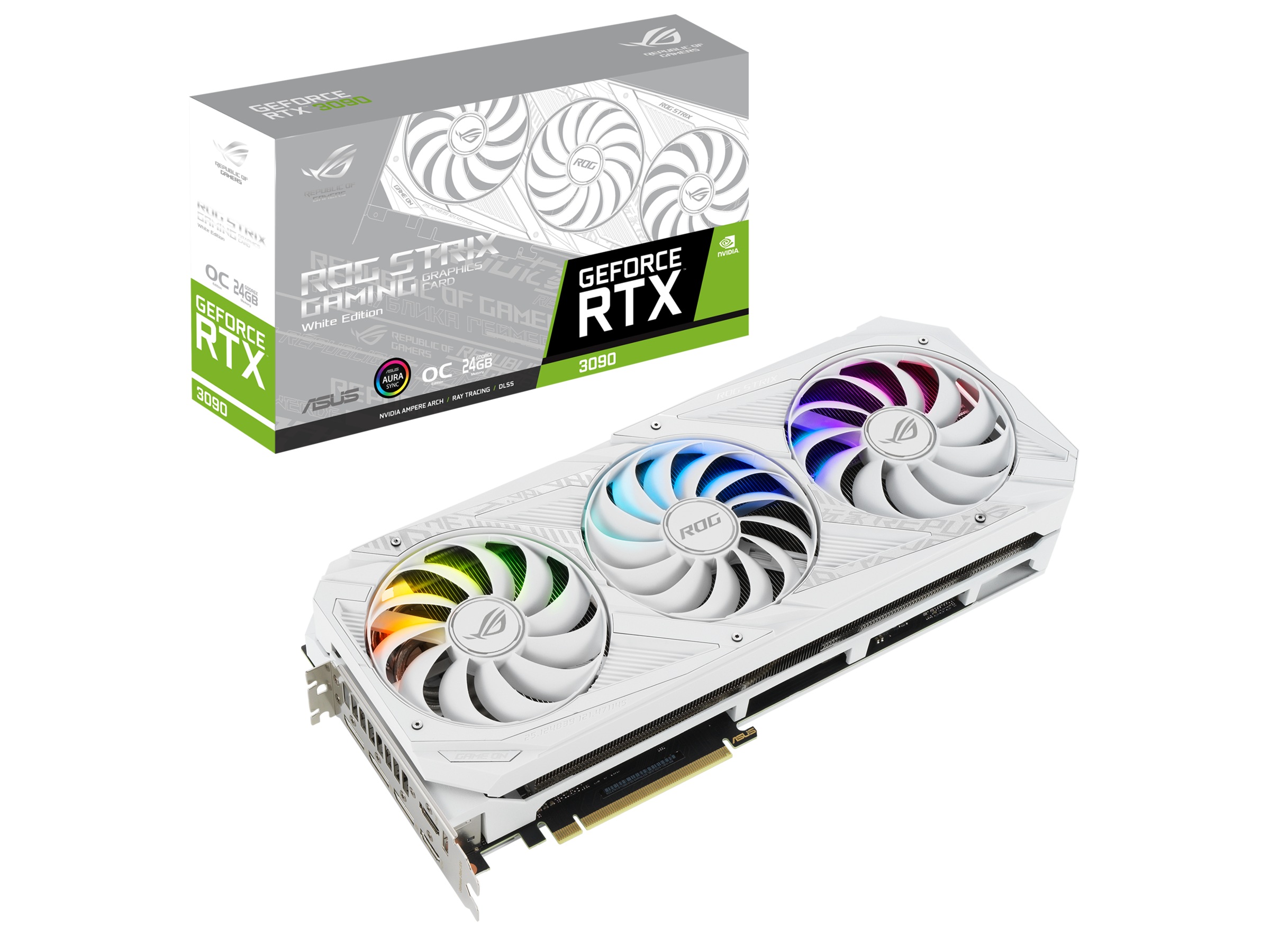 ASUS GeForce RTX 3090 ROG Strix OC White Skjermkort Komplett No