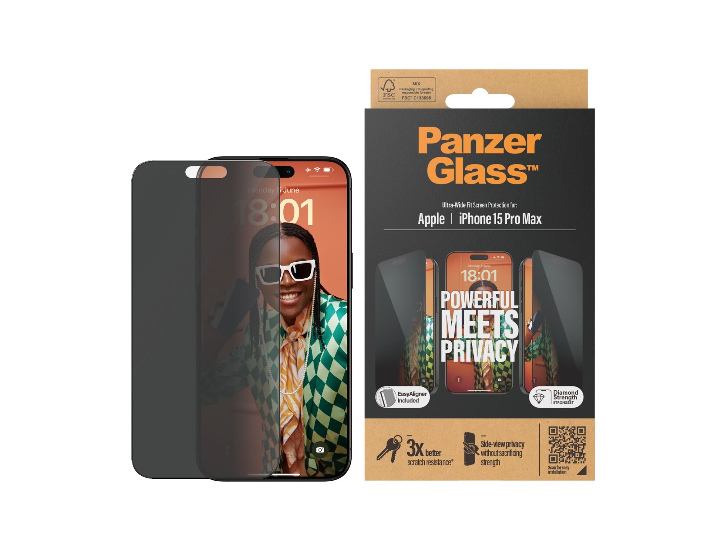 Panzerglass IPhone 15 Pro Max Privacy Skjermbeskytter Skjermbeskytter