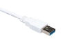 USB-A til USB-C kabel 3m (hvit) USB-kabler