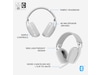 Logitech Zone Vibe 100 trådløst headset (off-white) Hodetelefoner