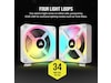 Corsair iCUE LINK QX120 RGB 120mm Vifte 3 pack (hvit) Vifter