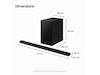 Samsung HW-S710D soundbar med subwoofer (sort) Lydplanker