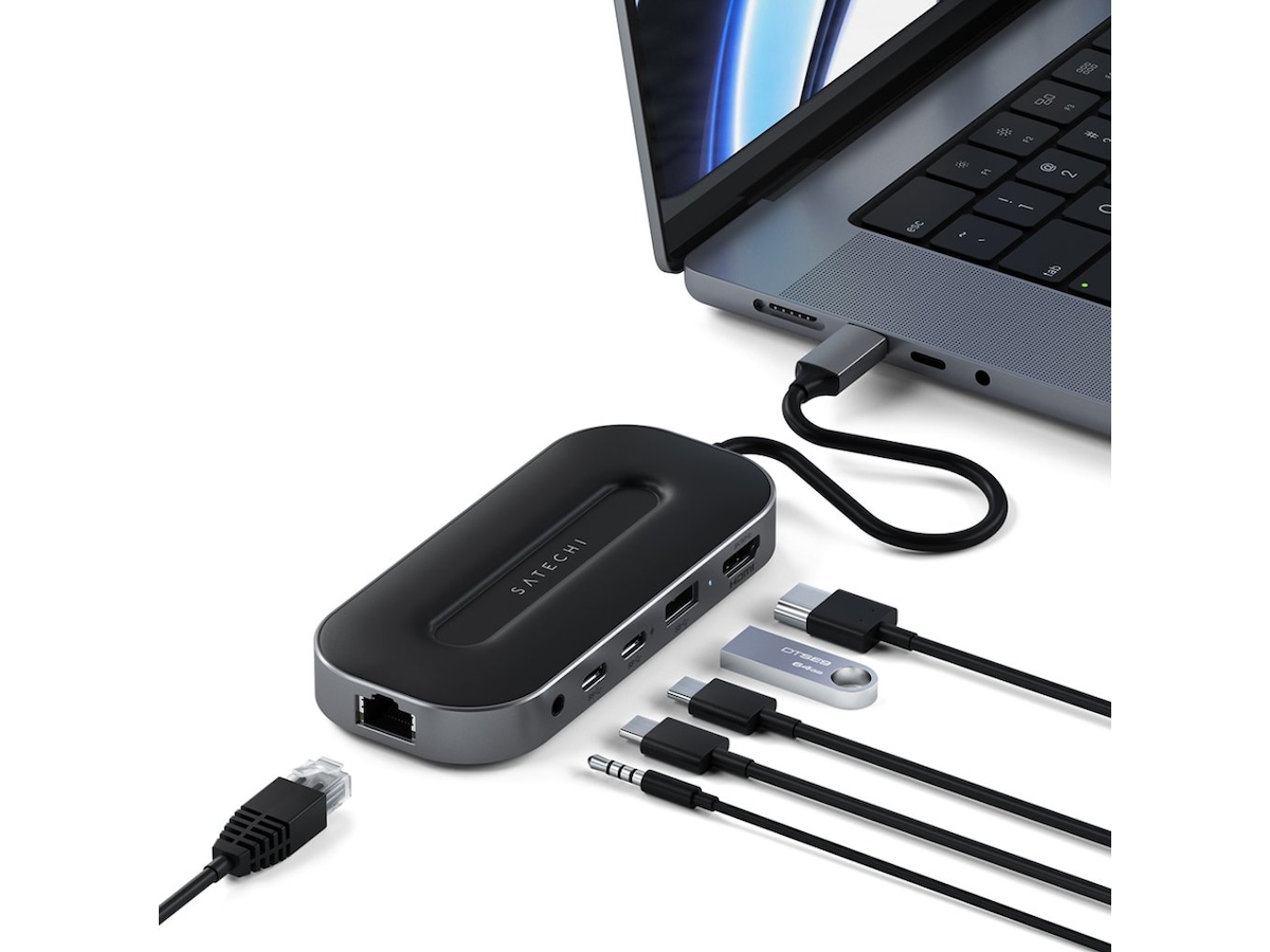 Satechi USB4 Multiport Docking Dockingstasjon & USB-HUB