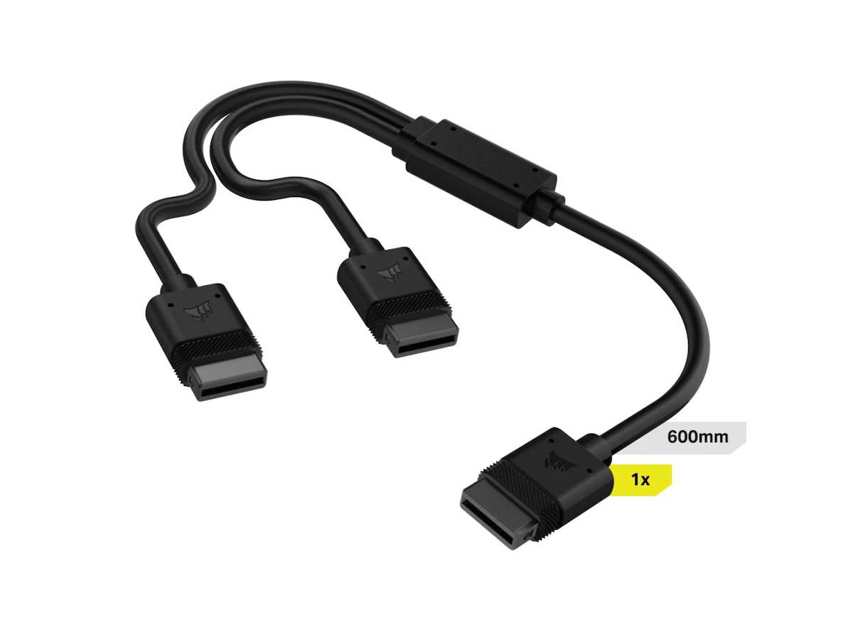 Corsair iCUE LINK Kable Y-Splitter 600mm (sort) - Kabler - Komplett.no