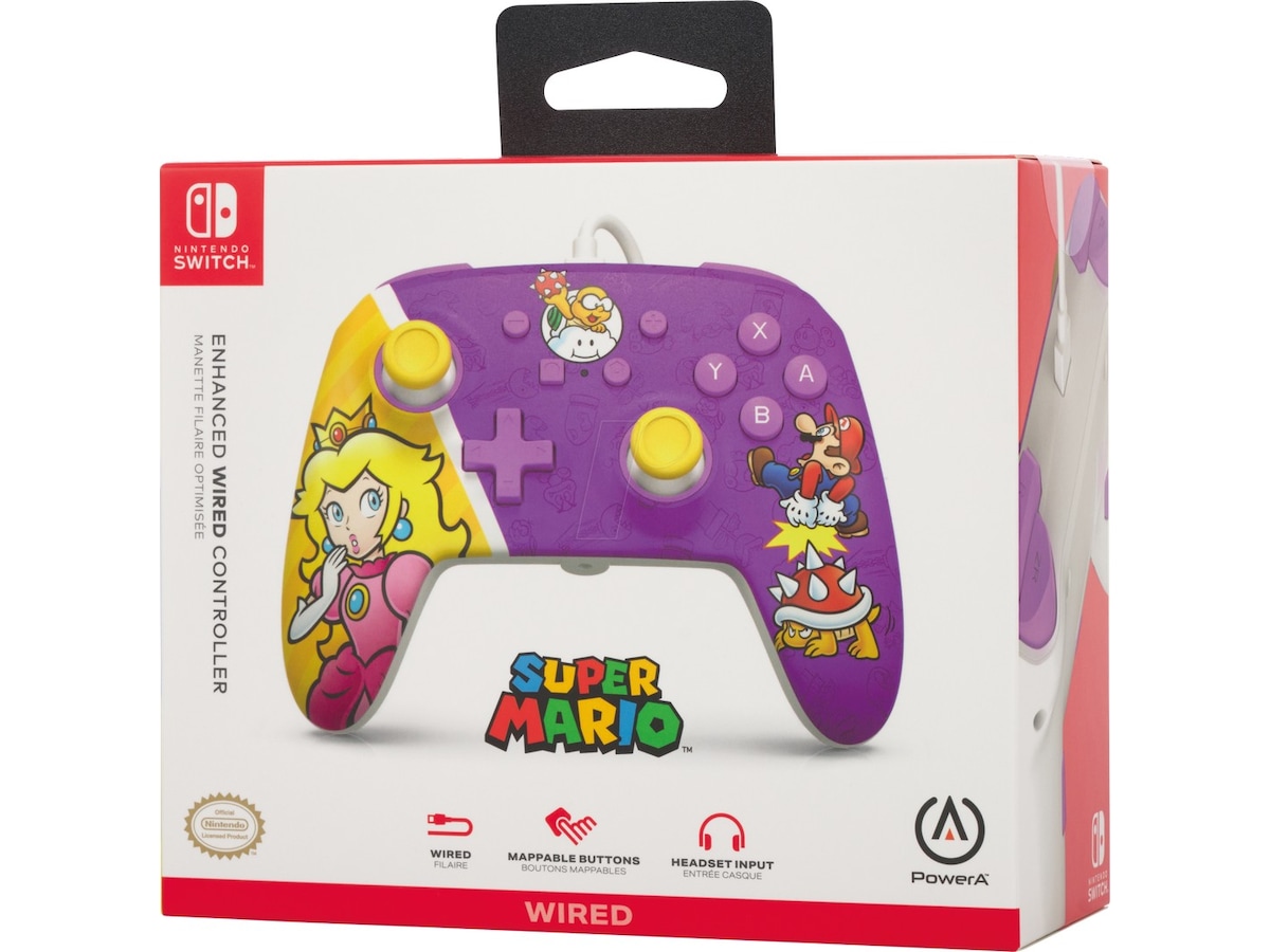 PowerA Enhanced Nintendo Switch Kontroller Princess Peach Tilbehør til spillkonsoller