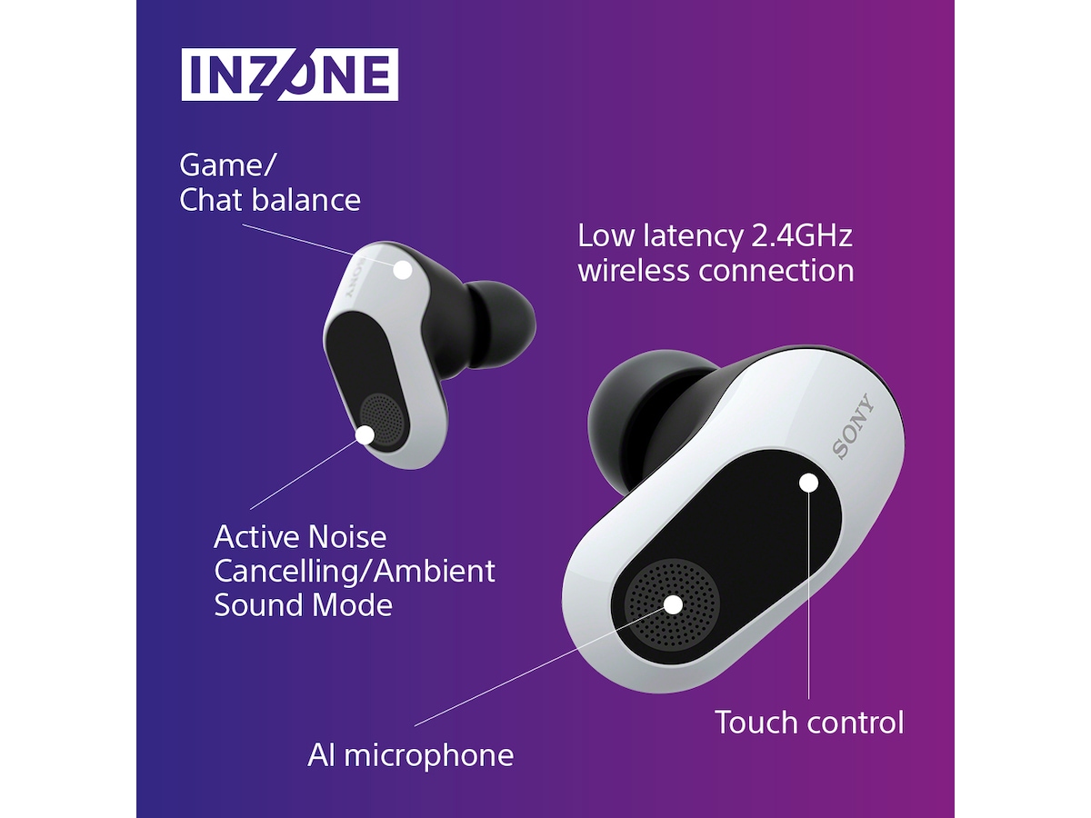 Sony INZONE Buds True Wireless Gaming ørepropper (hvit) Hodetelefoner