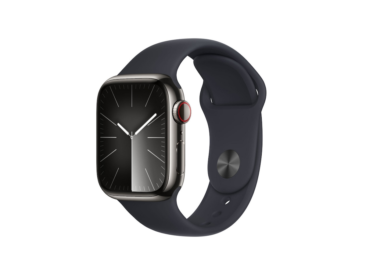 Apple Watch Series 9 GPS + LTE 41mm Rustfritt stål (grafitt) Smartklokker