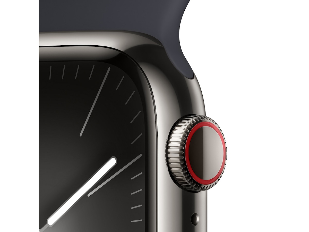 Apple Watch Series 9 GPS + LTE 41mm Rustfritt stål (grafitt) Smartklokker