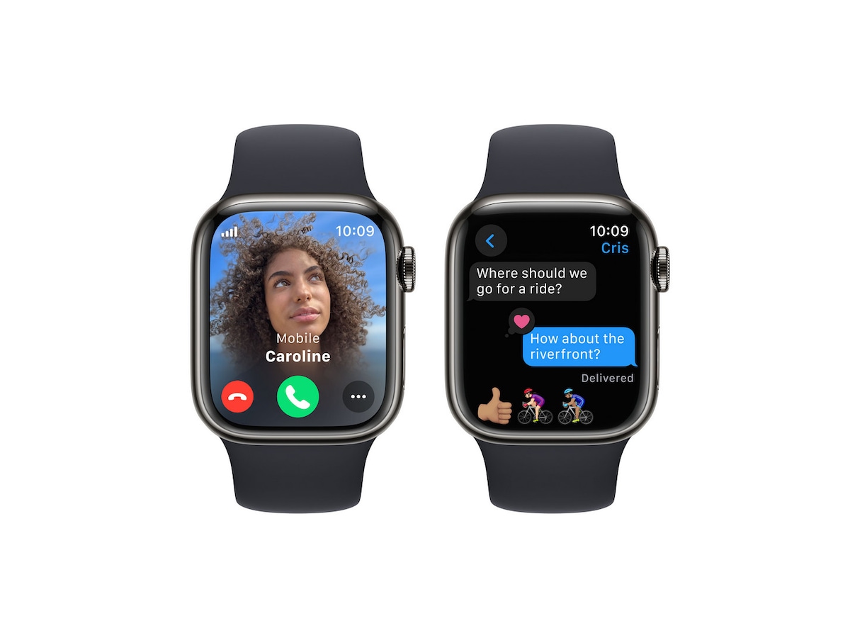 Apple Watch Series 9 GPS + LTE 41mm Rustfritt stål (grafitt) Smartklokker