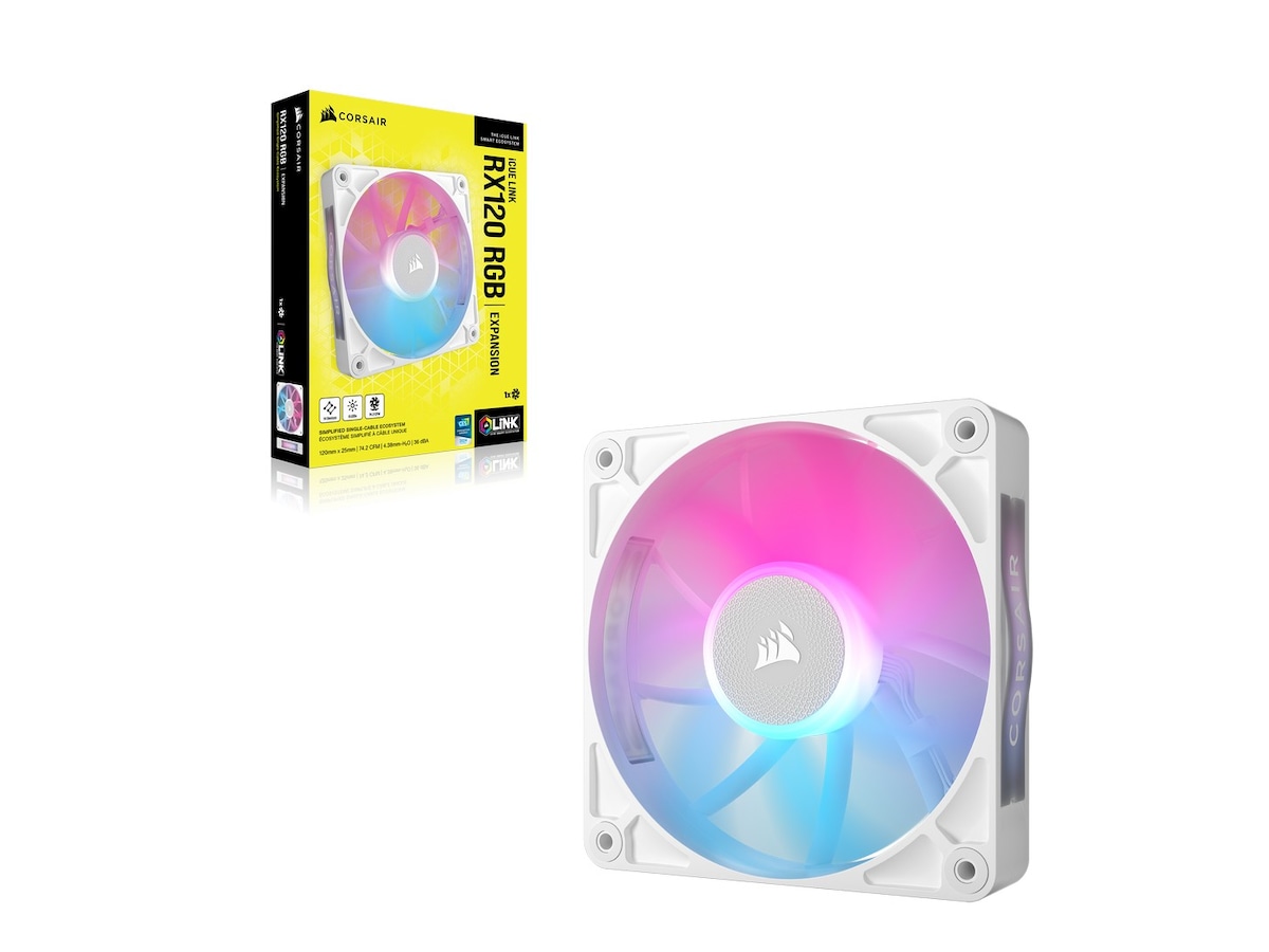 Corsair iCUE Link RX120 RGB Vifte (hvit) Vifter