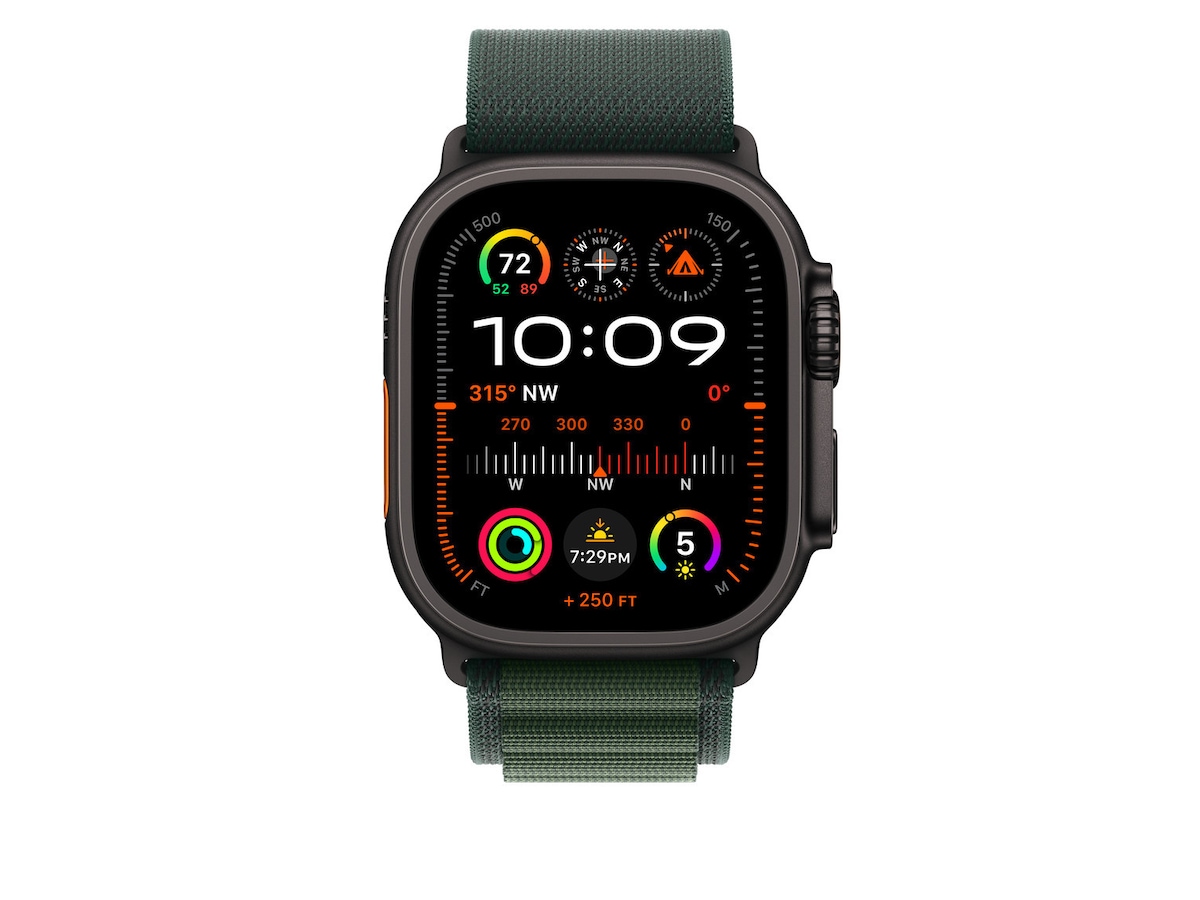 Apple Watch 49mm Black Titanium Alpine Loop (green) Reim