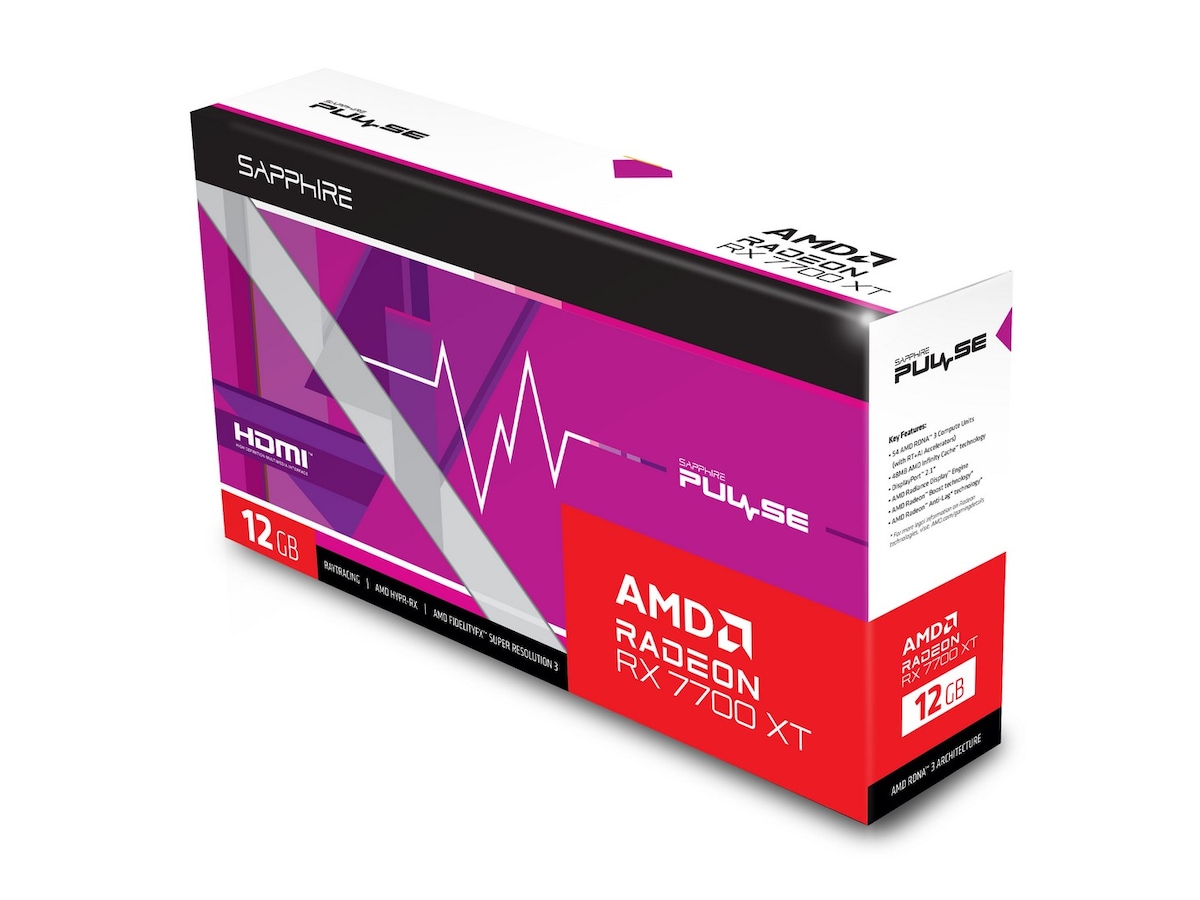 Sapphire PULSE AMD Radeon RX 7700 XT Skjermkort