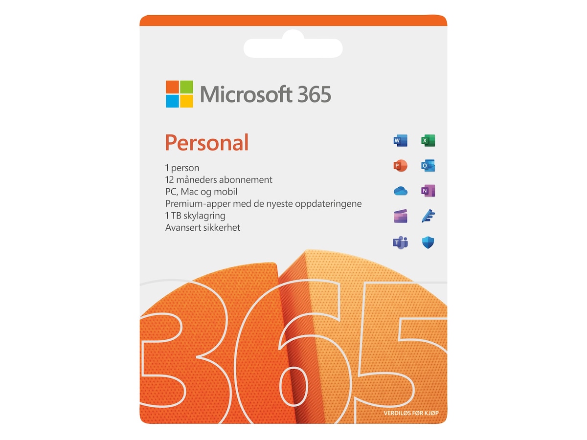 Microsoft 365 Personal Kontorapplikasjoner