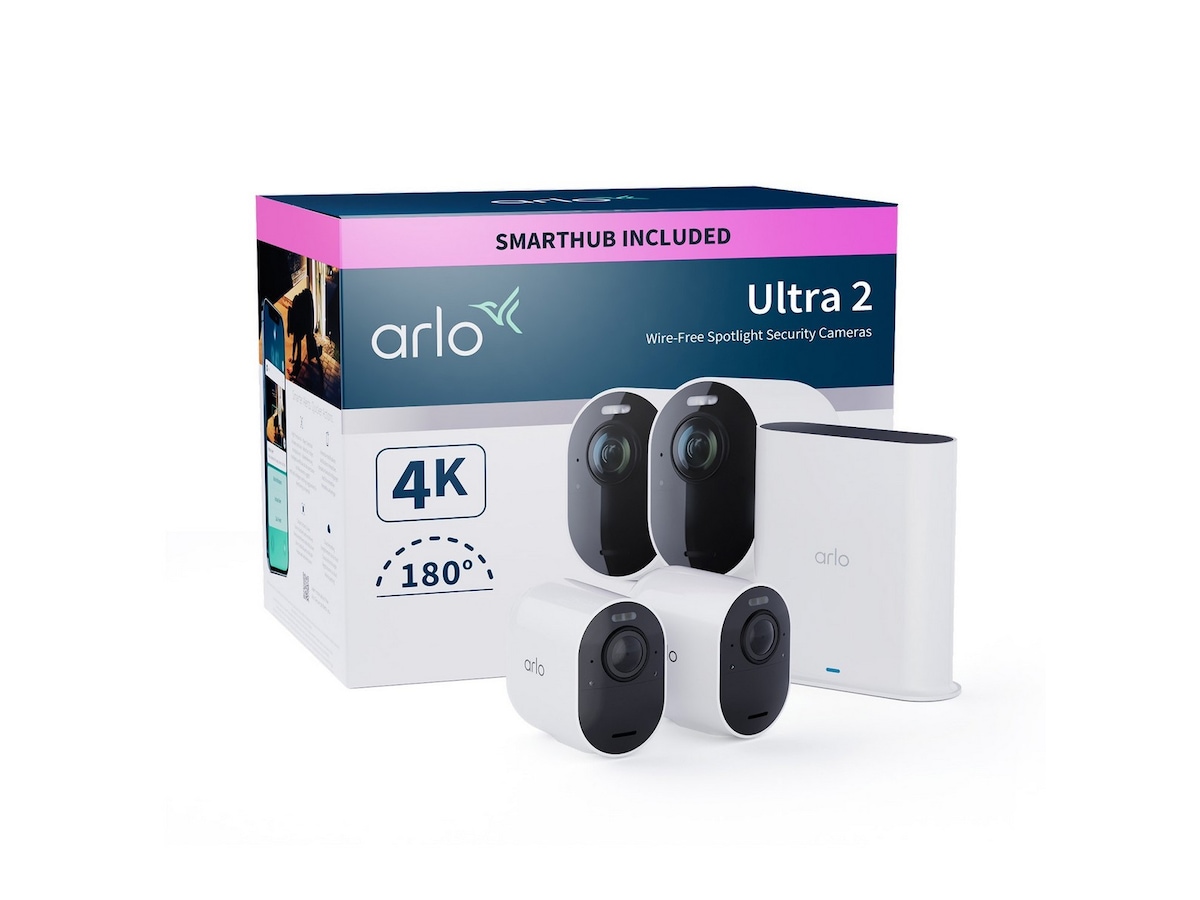 Arlo Ultra 2 utendørs overvåkningskamera 2pk (hvit) Overvåkningskameraer