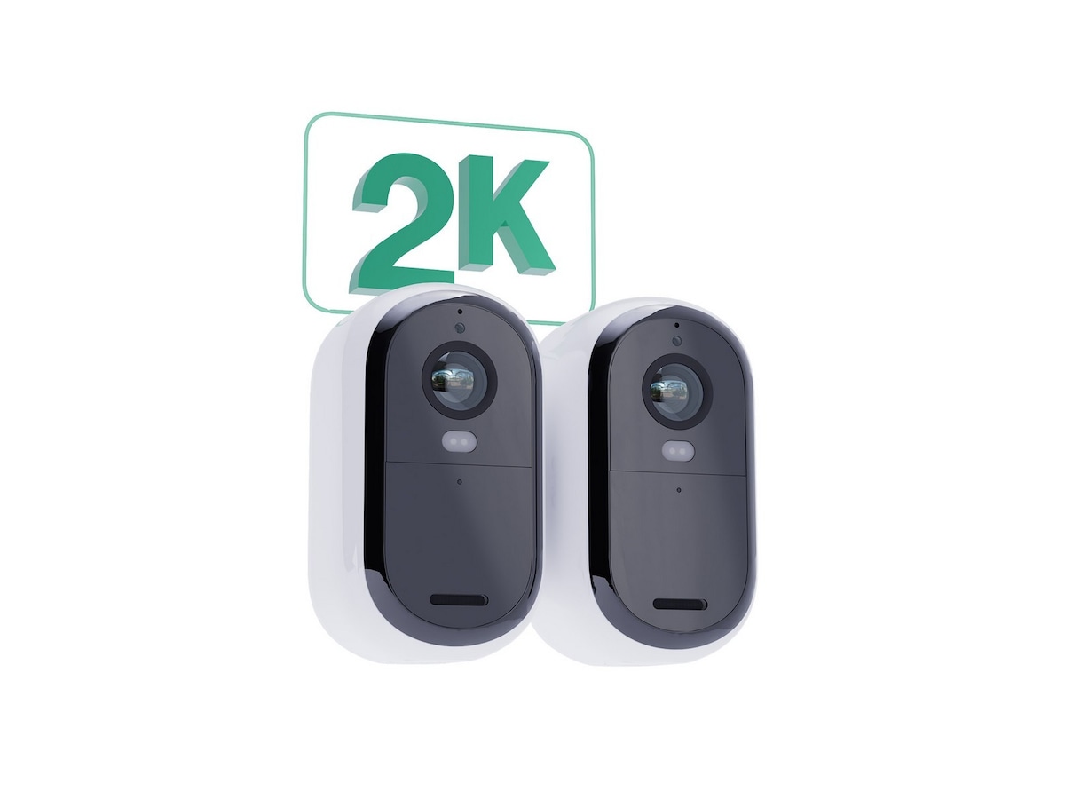 Arlo Essential 2 XL 2K Outdoor overvåkningskamera (hvit) 2pk Overvåkningskameraer