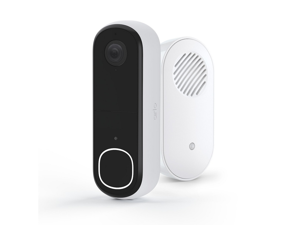 Arlo Essential 2 2K Video Doorbell med Chime 2 Ringeklokker