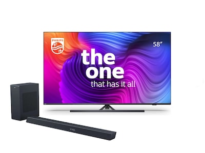 Philips 58" 4K UHD Ambilight TV 58PUS8546 + Soundbar