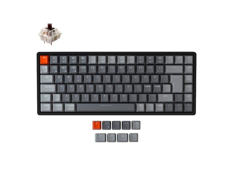 Keychron K2 V2 RGB Gateron Brown Trådløst Tastatur Gamingtastatur