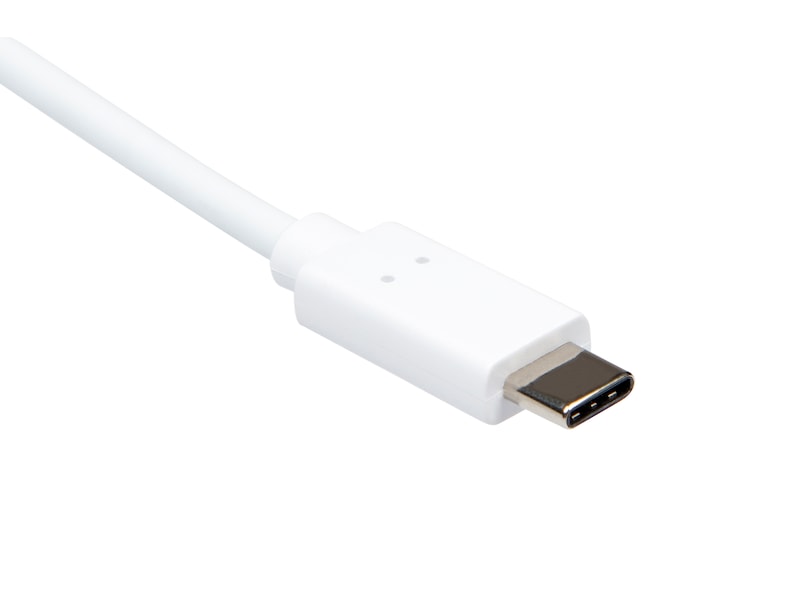 USB-A til USB-C kabel 2m (hvit) USB-kabler