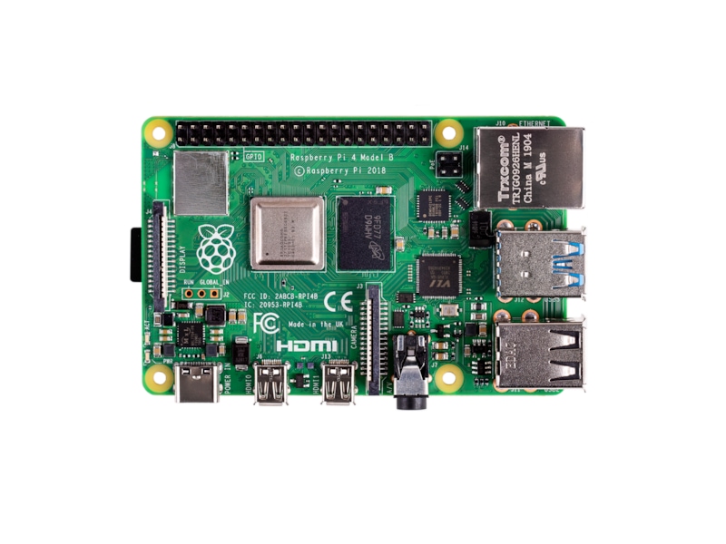 Raspberry Pi 4 Model B, 2GB RAM Integrert CPU