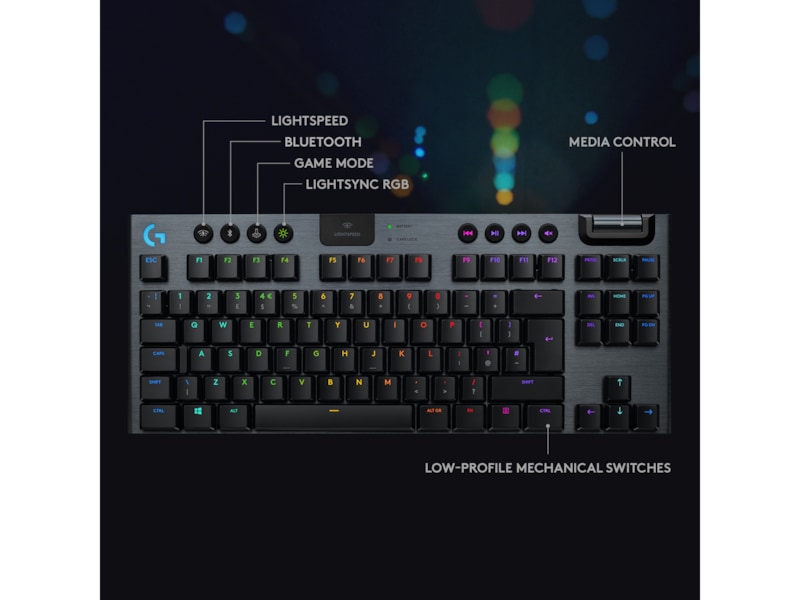 Logitech G915 LIGHTSPEED TKL Trådløst Gamingtastatur (sort) Gamingtastatur