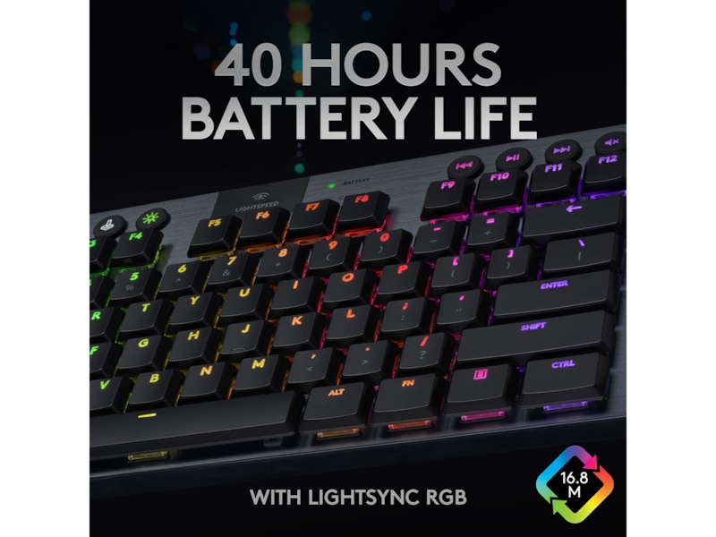 Logitech G915 LIGHTSPEED TKL Trådløst Gamingtastatur (sort) Gamingtastatur