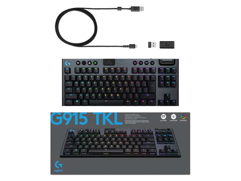 Logitech G915 LIGHTSPEED TKL Trådløst Gamingtastatur (sort) Gamingtastatur