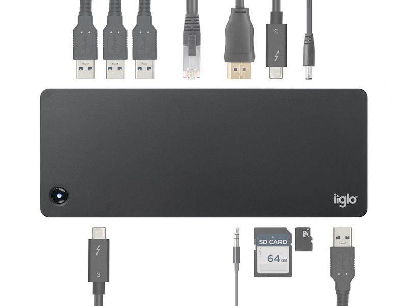 iiglo 11-i-1 Thunderbolt 3 Docking Dockingstasjon & USB-HUB