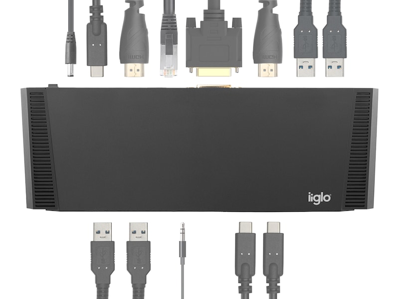 iiglo 12-i-1 Universal Docking Dockingstasjon & USB-HUB