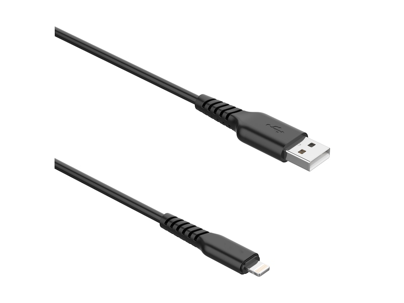 USB-A til lightning kabel 2m (sort) USB-kabler