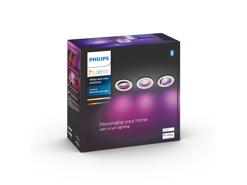 Philips Hue Centura Innfelt spot R.3x5.7W (hvit) Taklampe