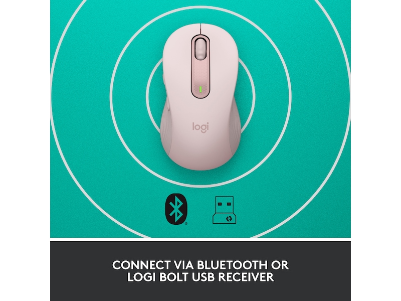 Logitech Signature M650 Large trådløs mus Rosa Mus