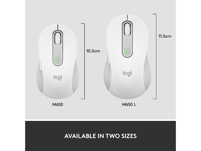 Logitech Signature M650 Medium trådløs mus Offwhite Mus