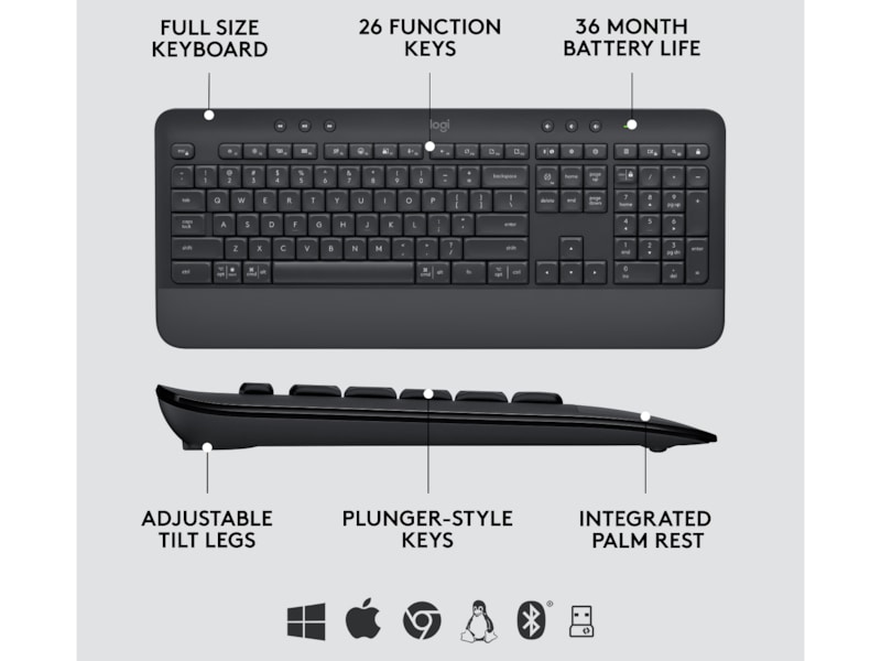 Logitech Signature MK650 Combo for Business (graphite) Tastatur