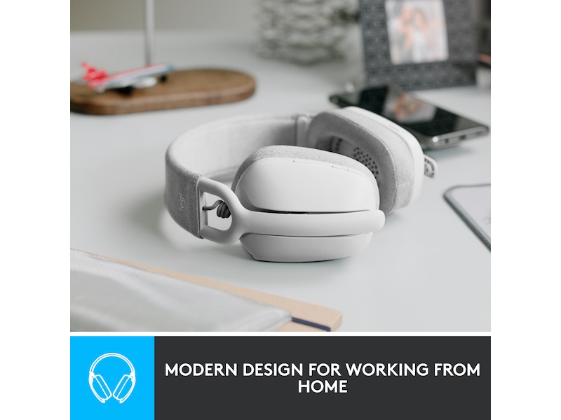 Logitech Zone Vibe 100 trådløst headset (off-white) Hodetelefoner