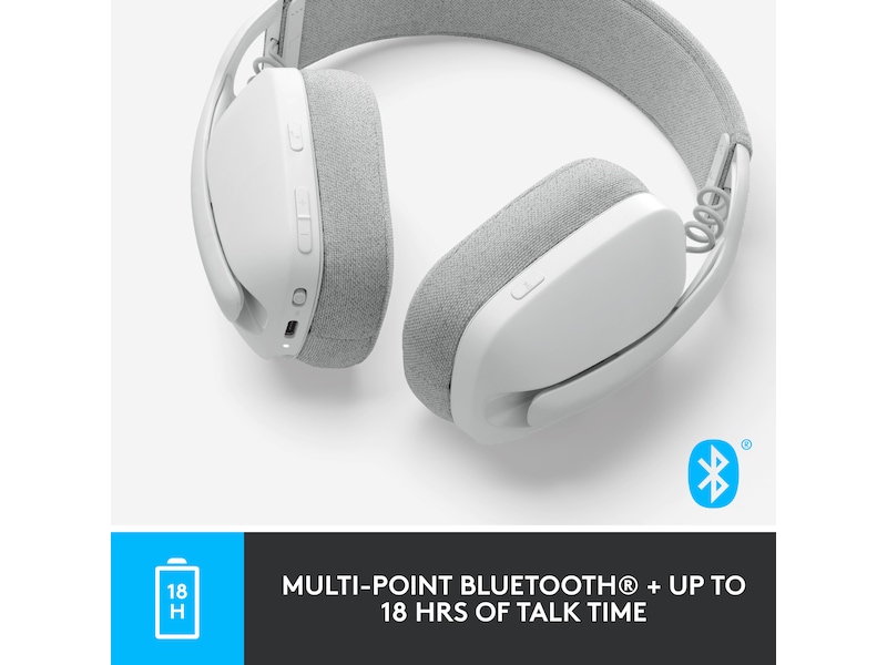 Logitech Zone Vibe 100 trådløst headset (off-white) Hodetelefoner