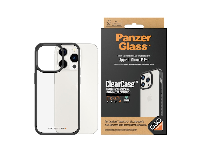 PanzerGlass iPhone 15 Pro ClearCase Deksel (gjennomsiktig) Mobildeksel