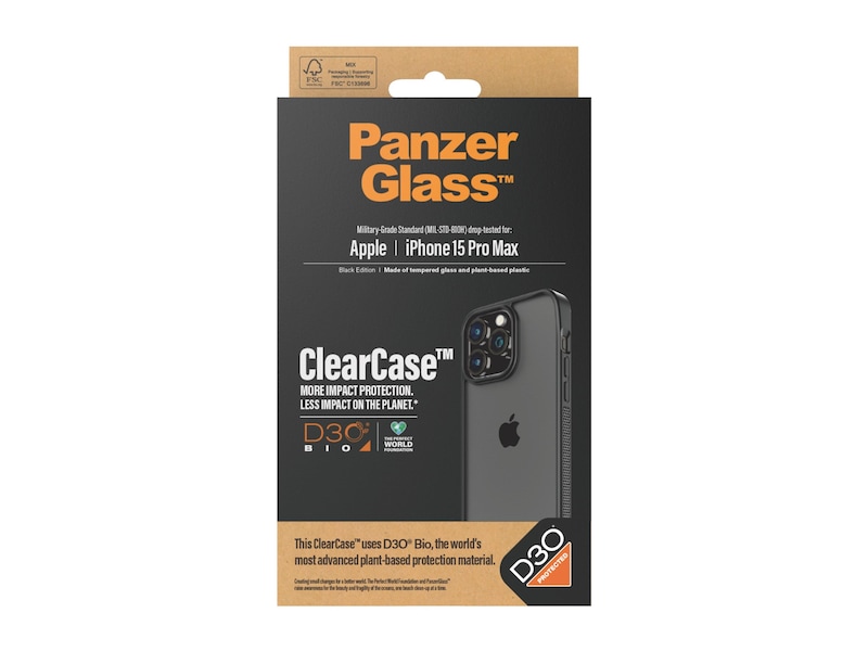 PanzerGlass iPhone 15 Pro Max ClearCase Deksel (gjennomsiktig) Mobildeksel