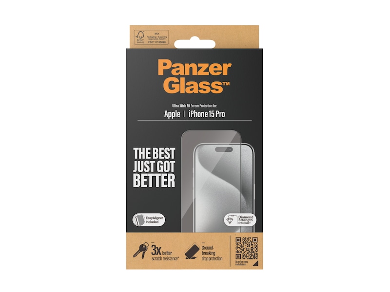 Panzerglass iPhone 15 Pro Skjermbeskytter Skjermbeskytter