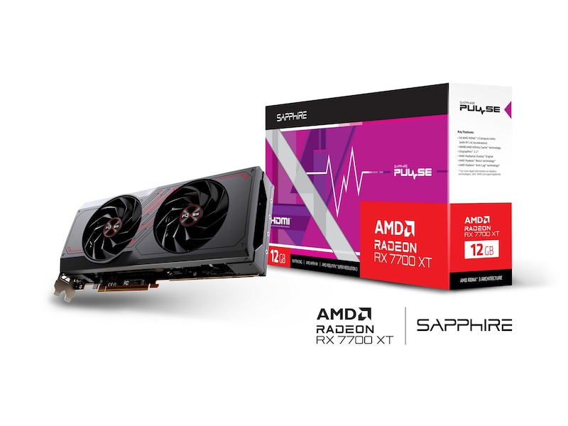 Sapphire PULSE AMD Radeon RX 7700 XT Skjermkort