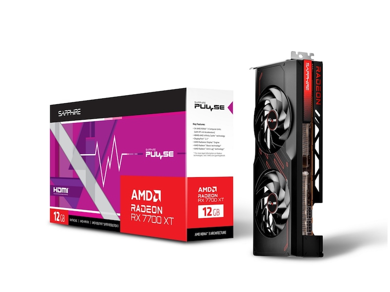 Sapphire PULSE AMD Radeon RX 7700 XT Skjermkort