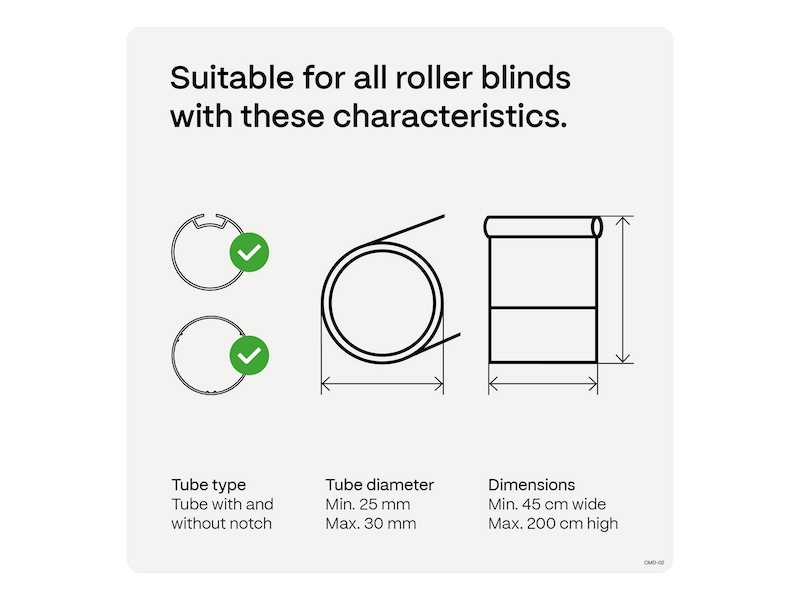 MotionBlinds Retrofit Motor for Rullegardiner Smart strømstyring