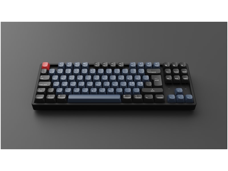 Keychron K8 Pro QMK/VIA RGB Gateron Red trådløst gamingtastatur (sort) Gamingtastatur