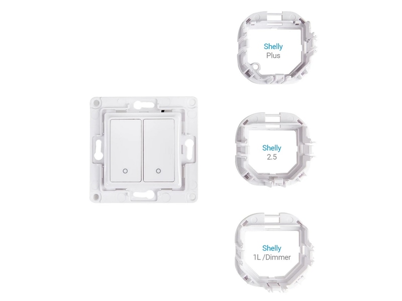 Shelly Wall switch 2 (hvit) Smart strømstyring