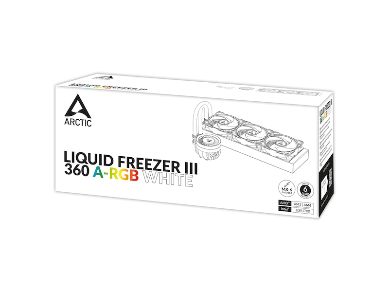 Arctic Liquid Freezer III 360 A-RGB Kjøler (hvit) CPU - Vannkjøling