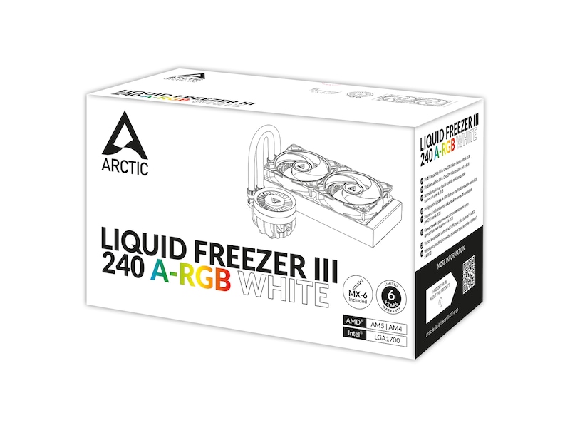 Arctic Liquid Freezer III 240 A-RGB Kjøler (hvit) CPU - Vannkjøling