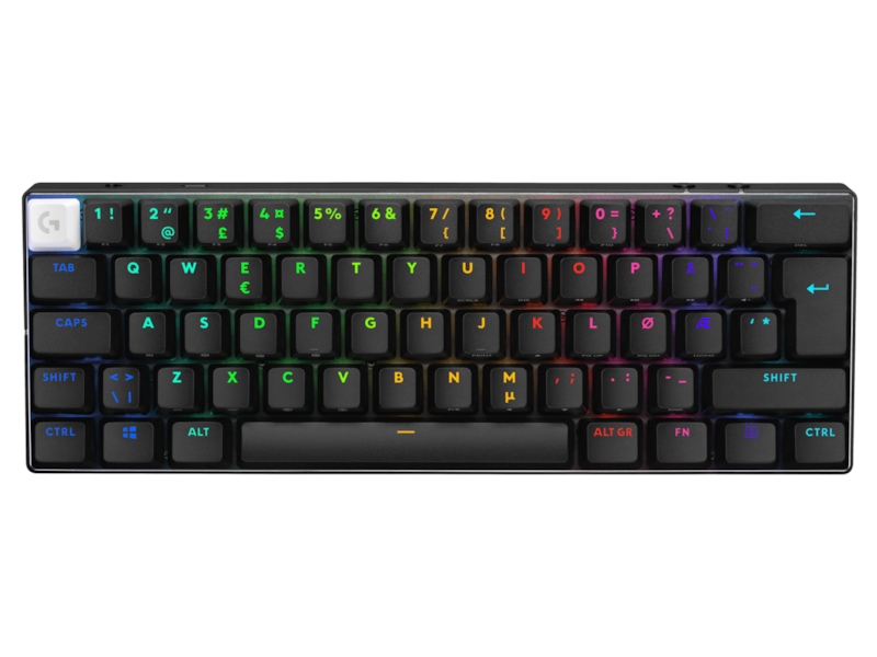 Logitech G Pro X 60 Lightspeed Tactile trådløst gamingtastatur (sort) Gamingtastatur