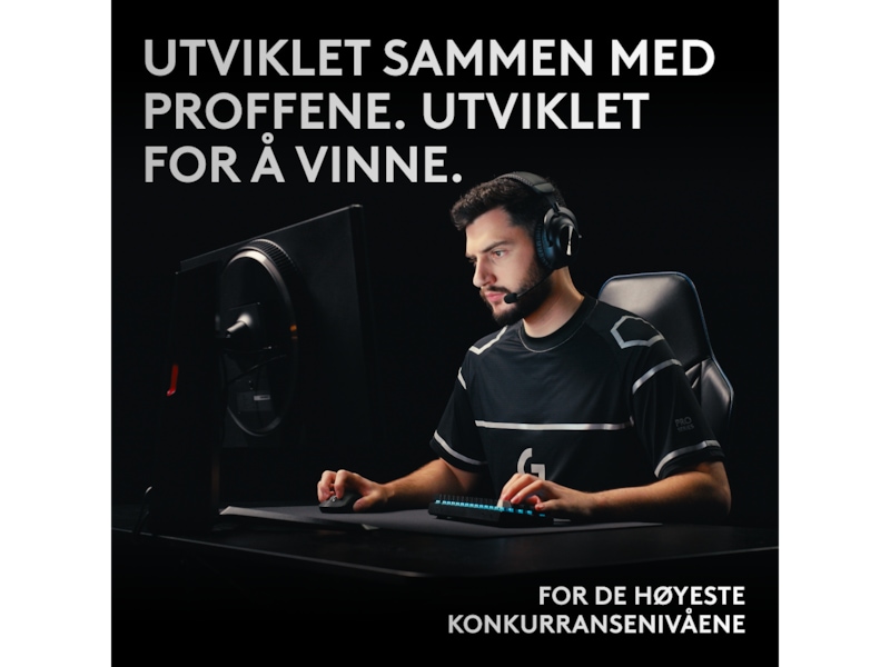 Logitech G Pro X 60 Lightspeed Tactile trådløst gamingtastatur (sort) Gamingtastatur