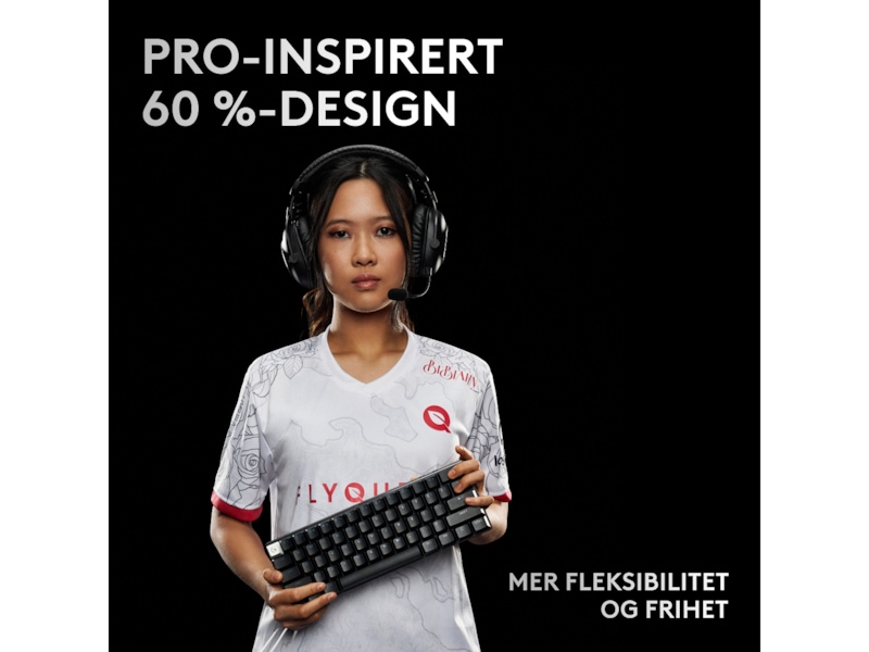 Logitech G Pro X 60 Lightspeed Tactile trådløst gamingtastatur (sort) Gamingtastatur